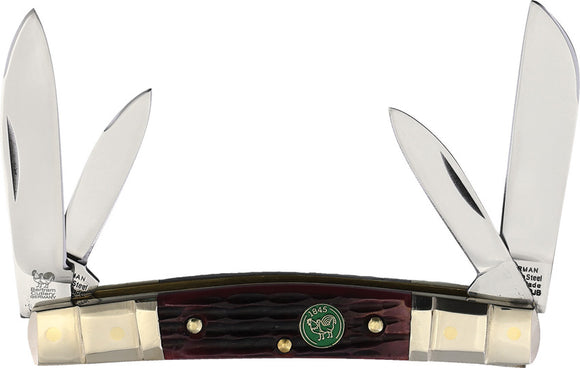 Hen & Rooster Congress Brown Bone Folding Stainless Steel Pocket Knife 324CBRJB