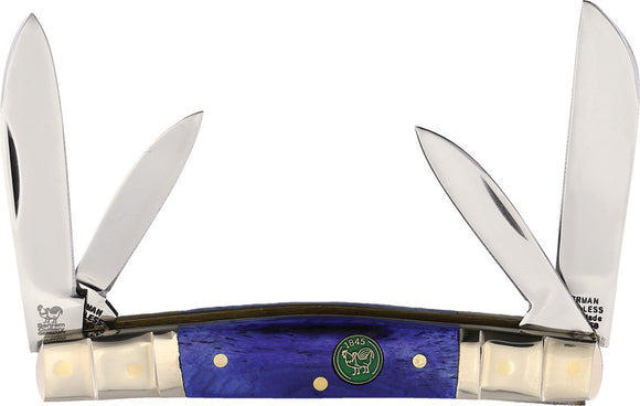 Hen & Rooster Congress Purple Bone Folding Stainless Steel Pocket Knife 324PSB