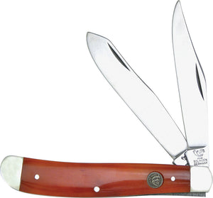 Hen & Rooster Trapper Pocket Knife Autumn Bone Folding Stainless 2 Blades 412ASC