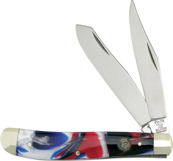 Hen & Rooster Trapper Star Refurbished Resin Folding Stainless Pocket Knife 412STAR
