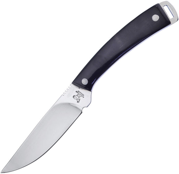 Hen & Rooster Skinner Fixed Blade Knife Black Buffalo Horn Stainless 5019BH