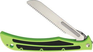 Havalon Baracuta Green Folding Pocket Knife w/ 2 Saw Blades/Sheath 11533