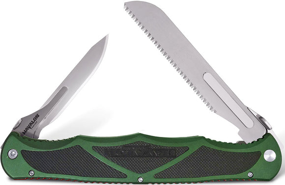 Havalon Hydra Green Aluminum Folding Pocket Knife w/ Case 52120