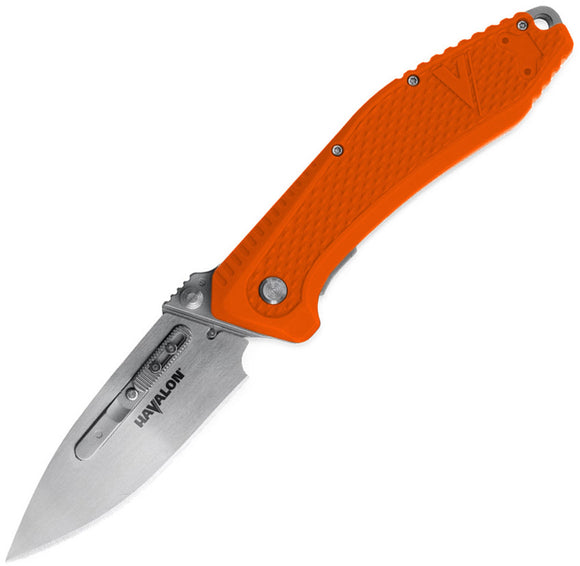 Havalon EDC REDI-Lock A/O Orange Folding AUS-8 Pocket Knife 52315