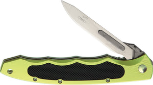 Havalon Piranta Torch Green Aluminum Folding Pocket Knife 70220