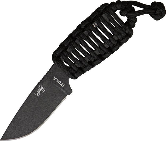 ESEE Izula Black One Piece Fixed Blade Paracord Wrapped Handle Knife