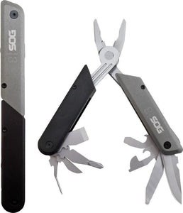 SOG Baton Q3 Screwdriver Pliers Black & Gray Aluminum Handle Multi Tool