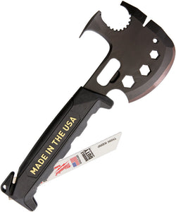 Off Grid Tools Black GRN Elite Survival Axe Carbon Steel Multi-Tool w/ Sheath SA