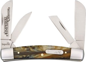 Schrade Congress Knife Imperial Amber Pocket Folder Multi Blade  - 15CON