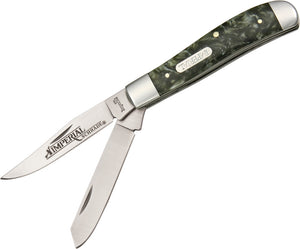 Schrade Medium Trapper Knife Imperial Black Swirl Pocket Folder Multi 3 1/2" 17T