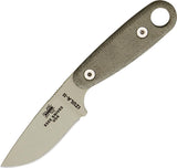 ESEE Izula II Desert Tan Fixed Blade Canvas Micarta Handle Knife