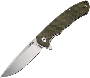 CJRB Taiga Linerlock Green G-10 Folding D2 Steel Pocket Knife 1903GNF