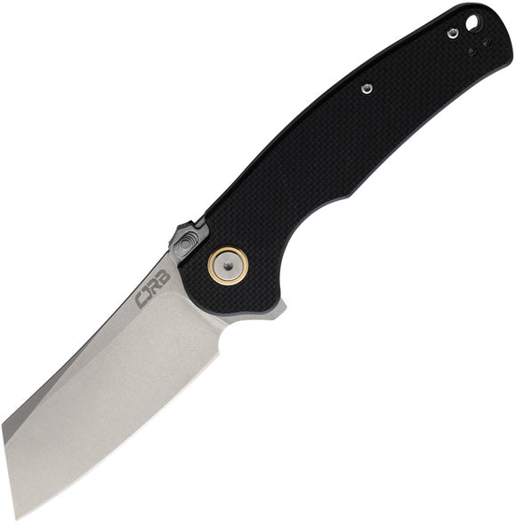 CJRB Crag Recoil-Lock Black G10 Folding D2 Steel Pocket Knife 1904RBKF