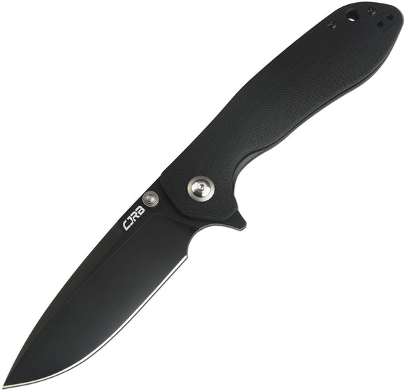 CJRB Scoria Pocket Knife Linerlock Black G10 Folding AR-RPM9 Drop Point 1920BBK