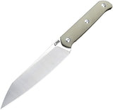 CJRB Silax Fixed Blade Knife Tan G10 Satin AR-RPM9 Stainless w/ Sheath 1921BDE
