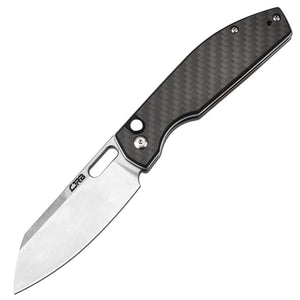 CJRB Ekko Button Lock Carbon Fiber Folding AR-RPM9 Steel Pocket Knife 1929BCF