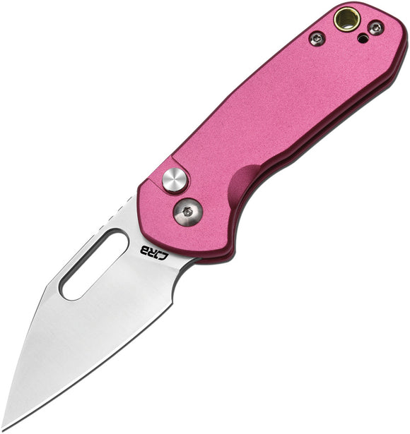 CJRB Mini Pyrite Button Lock Pink Aluminium Folding AR-RPM9 Pocket Knife 1933PK