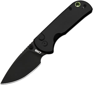 CJRB Mica Button Lock Blackout Aluminium Folding Black AR-RPM9 Pocket Knife 1934BBK