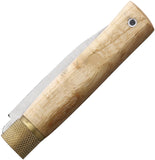 JOSE DA CRUZ Large Ring Lock Ash Wood Folding Clip Point Pocket Knife M80001