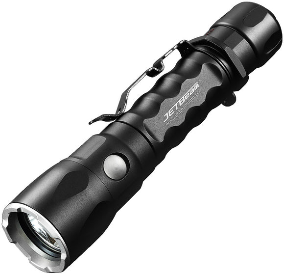 JETBeam IM CREE XP-L HI LED Black Aluminum Rechargeable Flashlight w/ Clip 1M