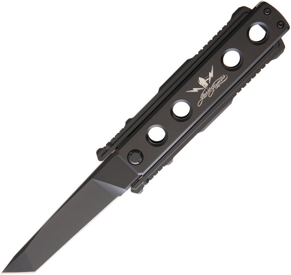 Jesse James Nomad Swing Blade Black Titanium Handle Folding Tanto Knife KC1B