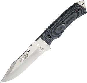 Joker 9.25" Tactical Black Canvas Micarta 440 Steel Fixed Knife w/ Sheath RCM77