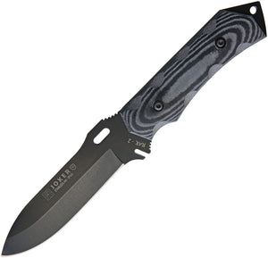 Joker Tactical Canvas Micarta Black 440 Steel Fixed Blade Knife with Sheath