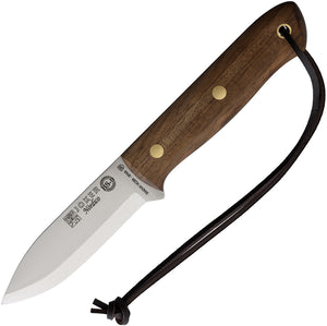 Joker Nordico Walnut Wood 14C28N Sandvik Fixed Blade Knife w/ Belt Sheath CN115