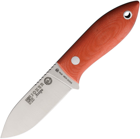 Joker Avispa Orange Micarta 14c28n Sandvik Fixed Blade Knife + Sheath n117