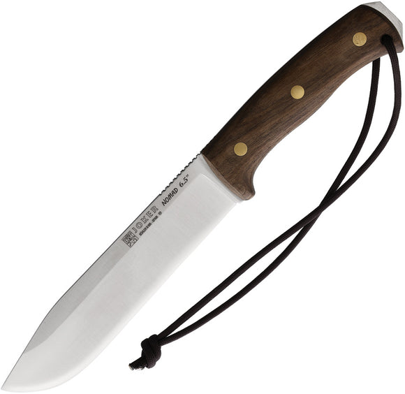 Joker Nomad 6.5 Walnut Wood Bohler N695 Fixed Blade Knife w/ Belt Sheath CN137