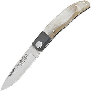 Joker 7" Lockback Buffalo Horn Handle Satin Vanadium Steel Blade Folding Knife
