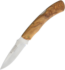 Joker 7.75" Lockback Olive Wood Satin 440 Stainless Folding Knife RNO49