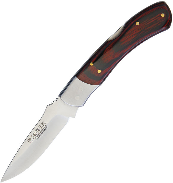 Joker Lockback Pakkawood Handle Satin 440 Stainless Folding Blade Knife