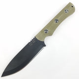 Jason perry Blade Works Model 558 Olive Drab Fixed Blade Knife + Sheath 558od