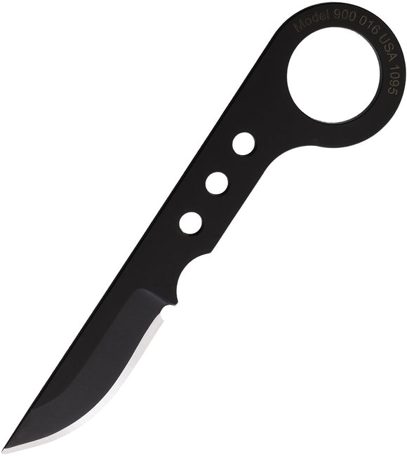 Jason Perry Blade Works Last Ditch Fixed Blade Knife Black 1095HC w/ Sheath 900