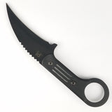 Jason Perry Blade Works Fixed Blade Knife Tactical Karambit Black 1095HC 902GBLK
