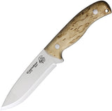 J&V Adventure Knives Condor Tan Wood Stainless Fixed Blade Knife 1013AB