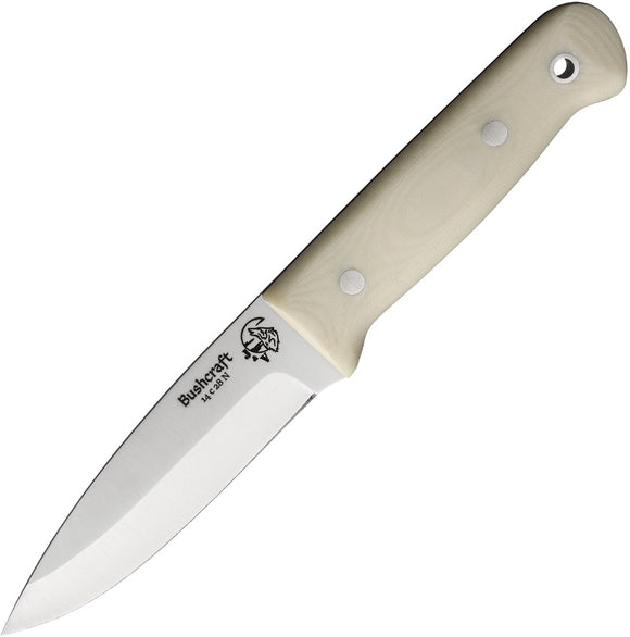 J&V Adventure Knives Bushcraft Tan Micarta Stainless Fixed Blade Knife 1202M9