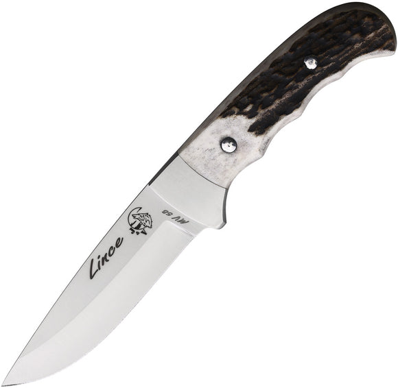 J&V Adventure Knives Lince Brown Deer Stag Stainless Fixed Blade Knife 3113CI