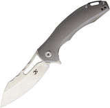 Kansept Knives Spirit Framelock Gray Titanium S35Vn Folding Knife 1002a1