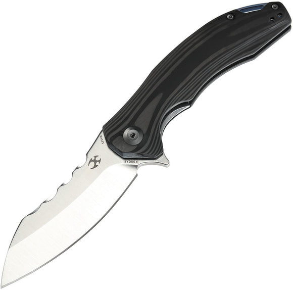 Kansept Knives Spirit Linerlock Black Titanium S35Vn Folding Knife 1002a8