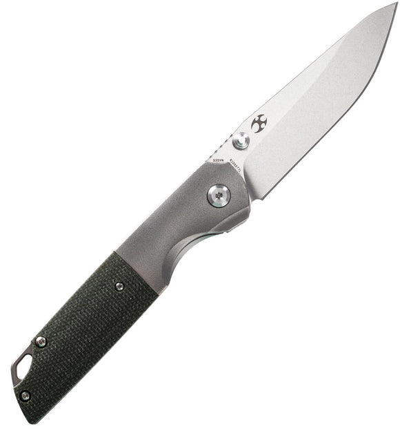 Kansept Knives Warrior Framelock Titanium/Micarta Folding S35VN Knife 1005T7L