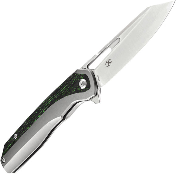 Kansept Knives Shard Framelock Left Hand CF/Titanium Folding S35VN Knife 1006L6