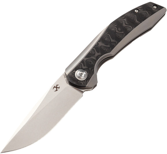 Kansept Knives Accipiter Framelock Titanium/Carbon Fiber Folding Knife 1007A2
