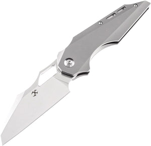 Kansept Knives Genesis Framelock Gray Titanium Folding CPM-S35VN Knife 1010A1  -On Sale