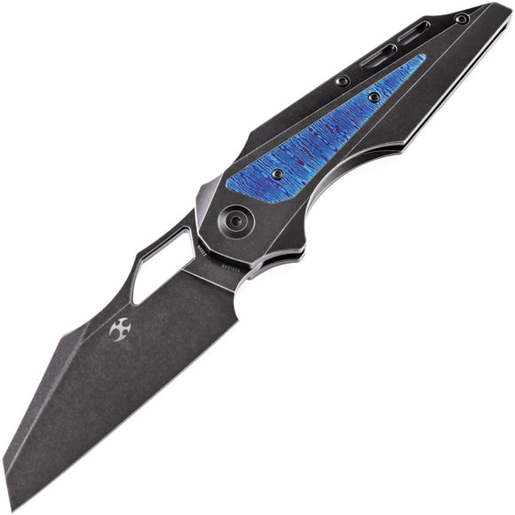 Kansept Knives Genesis Framelock Titanium/Timascus Folding S35VN Knife 1010A6