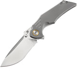 Kansept Knives Delta Framelock Gray Titanium Folding S35VN Pocket Knife 1011A1