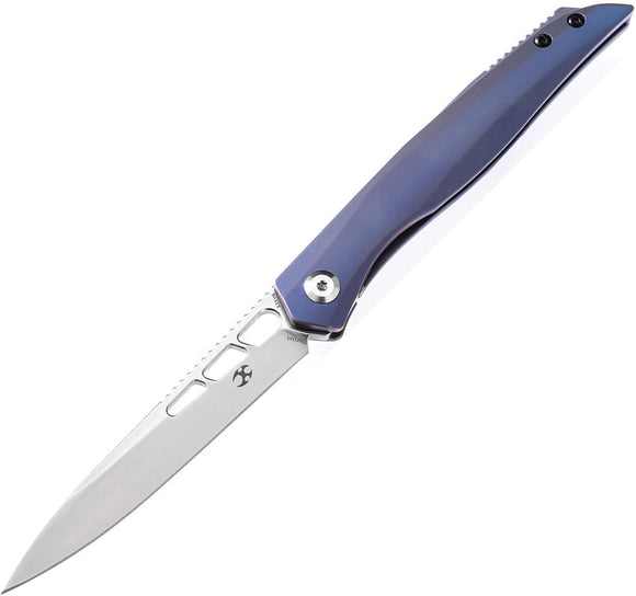 Kansept Knives Lucky Star Framelock Blue Titanium Folding S35VN Knife 1013A2