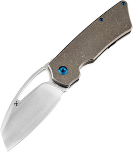 Kansept Knives Goblin XL Framelock Bronze Titanium Folding S35VN Knife 1016A3