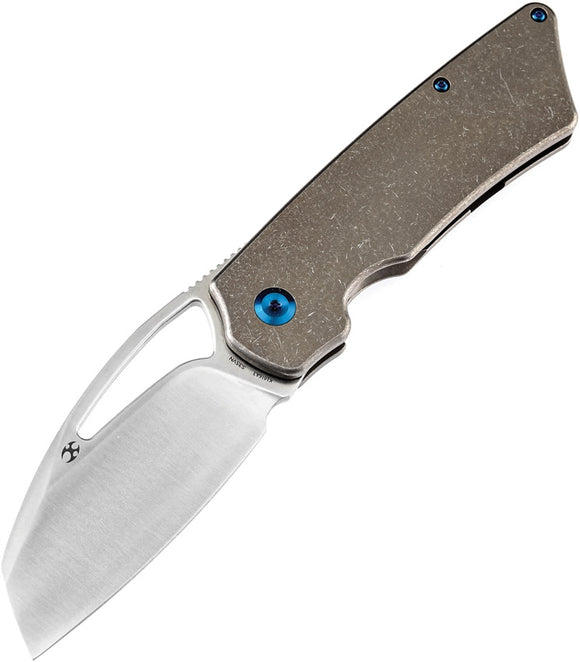 Kansept Knives Goblin XL Framelock Bronze Titanium Folding S35VN Knife 1016A3